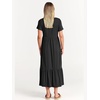 image:imageANRABESS Womens 2026 Summer Casual Short Sleeve Maxi Dress with PocketsBlack