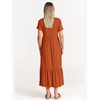 image:imageANRABESS Womens 2026 Summer Casual Short Sleeve Maxi Dress with PocketsBrick Red