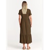 image:imageANRABESS Womens 2026 Summer Casual Short Sleeve Maxi Dress with PocketsCoffee