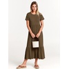 image:imageANRABESS Womens 2026 Summer Casual Short Sleeve Maxi Dress with PocketsCoffee