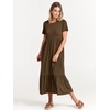 image:imageANRABESS Womens 2026 Summer Casual Short Sleeve Maxi Dress with PocketsCoffee