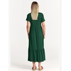 image:imageANRABESS Womens 2026 Summer Casual Short Sleeve Maxi Dress with PocketsDeep Green