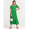 image:imageANRABESS Womens 2026 Summer Casual Short Sleeve Maxi Dress with PocketsForest