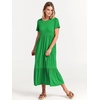 image:imageANRABESS Womens 2026 Summer Casual Short Sleeve Maxi Dress with PocketsForest