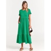 image:imageANRABESS Womens 2026 Summer Casual Short Sleeve Maxi Dress with PocketsGrass