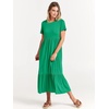 image:imageANRABESS Womens 2026 Summer Casual Short Sleeve Maxi Dress with PocketsGrass