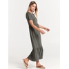 image:imageANRABESS Womens 2026 Summer Casual Short Sleeve Maxi Dress with PocketsGray