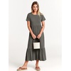 image:imageANRABESS Womens 2026 Summer Casual Short Sleeve Maxi Dress with PocketsGray