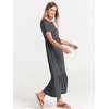 image:imageANRABESS Womens 2026 Summer Casual Short Sleeve Maxi Dress with PocketsGray Blue