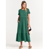 image:imageANRABESS Womens 2026 Summer Casual Short Sleeve Maxi Dress with PocketsGreen