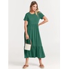 image:imageANRABESS Womens 2026 Summer Casual Short Sleeve Maxi Dress with PocketsGreen