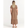 image:imageANRABESS Womens 2026 Summer Casual Short Sleeve Maxi Dress with PocketsKhaki