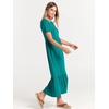 image:imageANRABESS Womens 2026 Summer Casual Short Sleeve Maxi Dress with PocketsLake Green