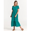 image:imageANRABESS Womens 2026 Summer Casual Short Sleeve Maxi Dress with PocketsLake Green