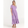 image:imageANRABESS Womens 2026 Summer Casual Short Sleeve Maxi Dress with PocketsLilac