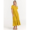 image:imageANRABESS Womens 2026 Summer Casual Short Sleeve Maxi Dress with PocketsMustrad Yellow