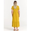 image:imageANRABESS Womens 2026 Summer Casual Short Sleeve Maxi Dress with PocketsMustrad Yellow