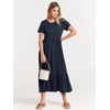 image:imageANRABESS Womens 2026 Summer Casual Short Sleeve Maxi Dress with PocketsNavy Blue