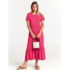image:imageANRABESS Womens 2026 Summer Casual Short Sleeve Maxi Dress with PocketsPeach