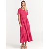 image:imageANRABESS Womens 2026 Summer Casual Short Sleeve Maxi Dress with PocketsPeach