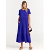 image:imageANRABESS Womens 2026 Summer Casual Short Sleeve Maxi Dress with PocketsRoyal Blue