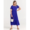image:imageANRABESS Womens 2026 Summer Casual Short Sleeve Maxi Dress with PocketsRoyal Blue