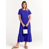 image:imageANRABESS Womens 2026 Summer Casual Short Sleeve Maxi Dress with PocketsRoyal Blue