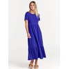 image:imageANRABESS Womens 2026 Summer Casual Short Sleeve Maxi Dress with PocketsRoyal Blue