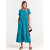 image:imageANRABESS Womens 2026 Summer Casual Short Sleeve Maxi Dress with PocketsSky Blue