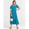 image:imageANRABESS Womens 2026 Summer Casual Short Sleeve Maxi Dress with PocketsSky Blue
