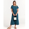 image:imageANRABESS Womens 2026 Summer Casual Short Sleeve Maxi Dress with PocketsTeal Blue