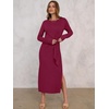 image:imageANRABESS Womens Fall Long Sleeve Casual Maxi DressBurgundy