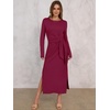 image:imageANRABESS Womens Fall Long Sleeve Casual Maxi DressBurgundy