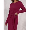 image:imageANRABESS Womens Fall Long Sleeve Casual Maxi DressBurgundy