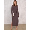 image:imageANRABESS Womens Fall Long Sleeve Casual Maxi DressCoffee