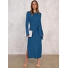 image:imageANRABESS Womens Fall Long Sleeve Casual Maxi DressCyan