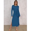 image:imageANRABESS Womens Fall Long Sleeve Casual Maxi DressCyan