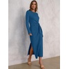 image:imageANRABESS Womens Fall Long Sleeve Casual Maxi DressCyan