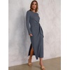 image:imageANRABESS Womens Fall Long Sleeve Casual Maxi DressDeep Gray
