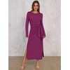 image:imageANRABESS Womens Fall Long Sleeve Casual Maxi DressDeep Purple