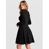 image:imageANRABESS Womens Long Sleeve Fall Dresses Ribbed Knit Sweater DressBlack