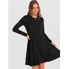 image:imageANRABESS Womens Long Sleeve Fall Dresses Ribbed Knit Sweater DressBlack