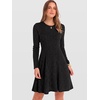 image:imageANRABESS Womens Long Sleeve Fall Dresses Ribbed Knit Sweater DressBlack