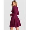 image:imageANRABESS Womens Long Sleeve Fall Dresses Ribbed Knit Sweater DressBurgundy