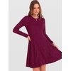 image:imageANRABESS Womens Long Sleeve Fall Dresses Ribbed Knit Sweater DressBurgundy