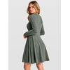 image:imageANRABESS Womens Long Sleeve Fall Dresses Ribbed Knit Sweater DressGray Green
