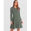 image:imageANRABESS Womens Long Sleeve Fall Dresses Ribbed Knit Sweater DressGray Green