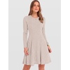 image:imageANRABESS Womens Long Sleeve Fall Dresses Ribbed Knit Sweater DressLight Khaki