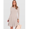 image:imageANRABESS Womens Long Sleeve Fall Dresses Ribbed Knit Sweater DressLight Khaki
