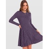 image:imageANRABESS Womens Long Sleeve Fall Dresses Ribbed Knit Sweater DressPurple